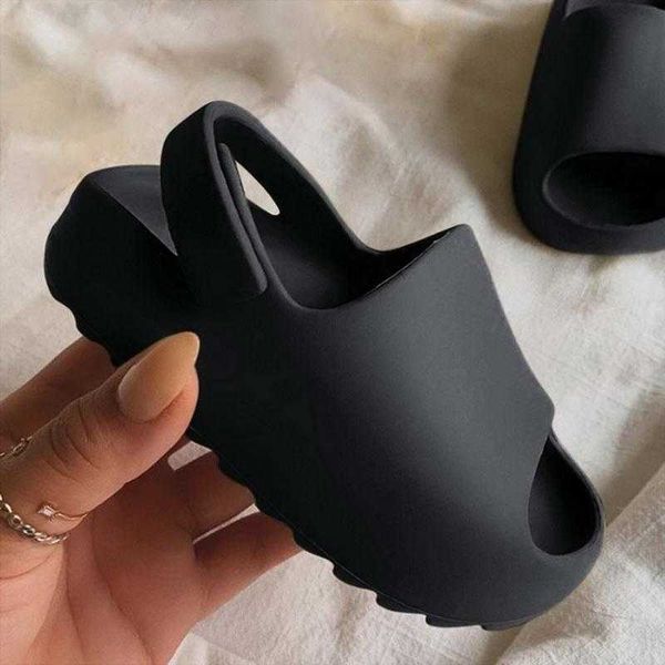 

toddler sandals summer baby kids adults slip-on boys girls foam beach slides candy color children lightweight breathable, Black;red