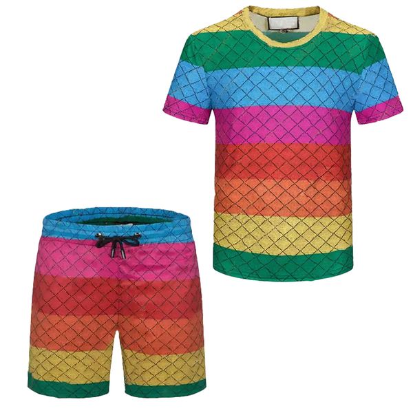 

2022 new pullover fashion men's summer tracksuit 3d printing short-sleeved shirts jogging suits men's running short suit sportswea, Gray