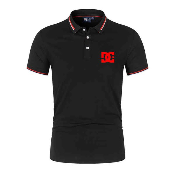 

2022 new brand shirts men's summer lapel stitching cotton short-sleeved t-shirt casual male clothing size m-4xl, White;black
