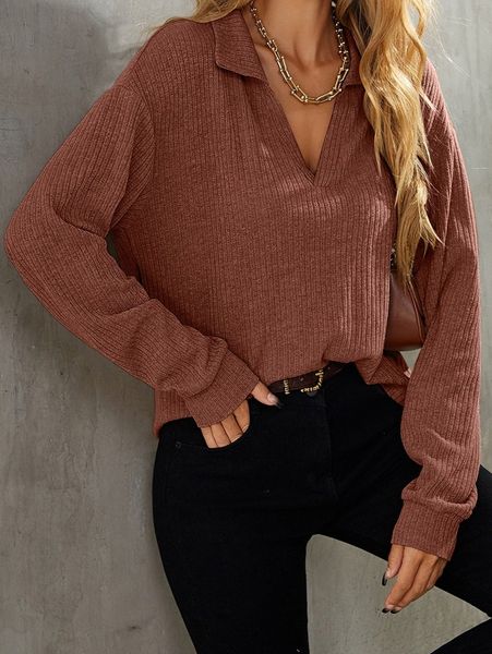 

drop shoulder rib-knit tee i52c#, White