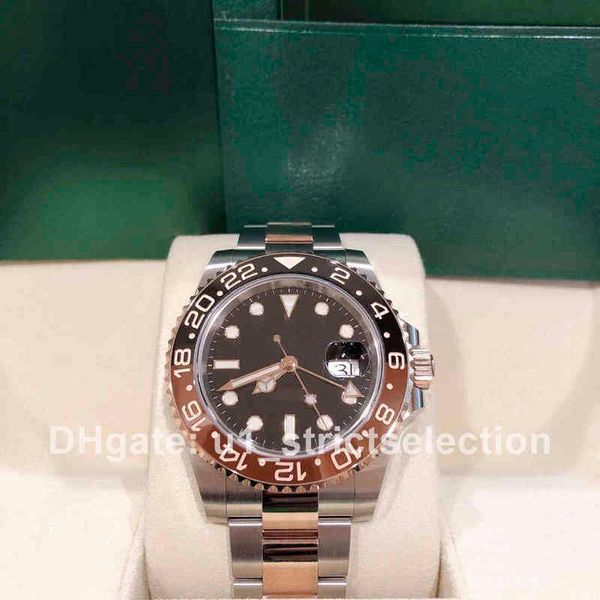 

mens high with watch 116400 box,gmt quality u1 ceramic bezelmechanical automatic president movement sport folding clasp men watchs sapphire8, Slivery;brown