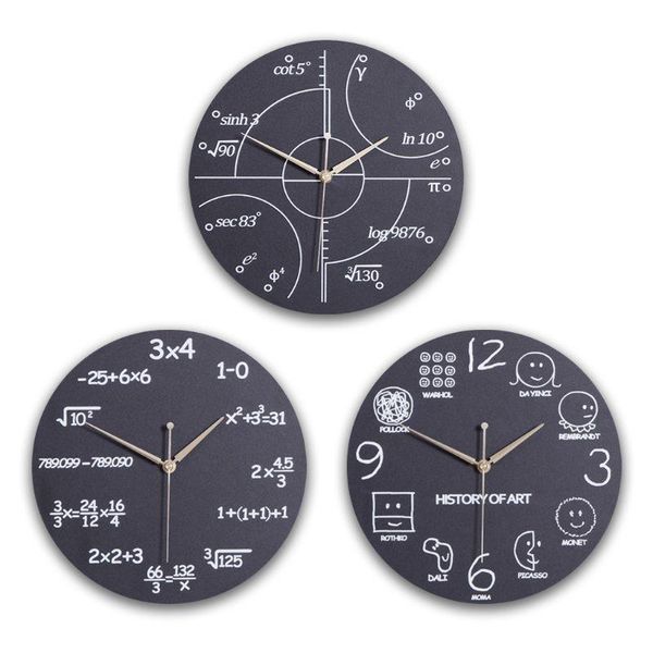 Relógios de parede relógio matemática Design Modern Design NOVIDADE MATHS Equação - Cada hora marcada por uma simples Equação Wall Clockswall