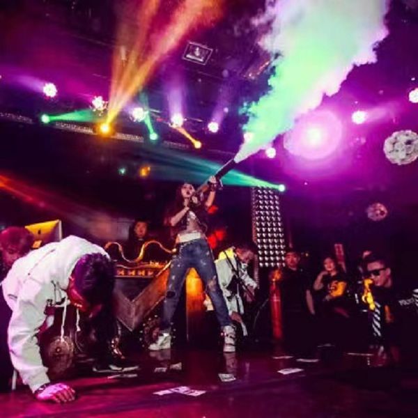 

dj disco party co2 jet machine handheld led co2 gun stage lighting