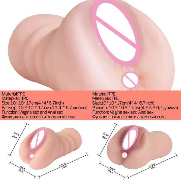 Nxy Masturbatori Sexrealista Sextoys Silicone Vagina artificiale Masturbatore maschile Bambola Giocattoli erotici per adulti per uomini Negozio di giochi 220427