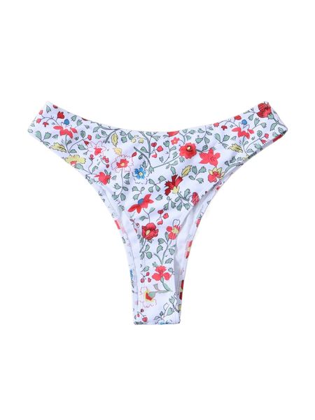 

plus floral print bikini bottom e0fg#, Black