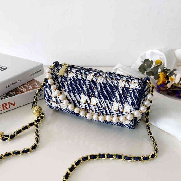

chain sense versatile plaid small women's luxury designer leather handbag