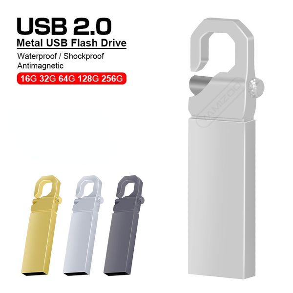 Kreativer Schlüsselanhänger USB-Stick 64 GB Metall-Stick 32 GB 16 GB 128 GB Pendrive USB-Speicherstick Wasserdichter Flash-Stick