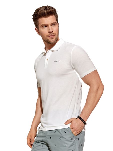 

men letter graphic polo shirt 72ye#, White;black