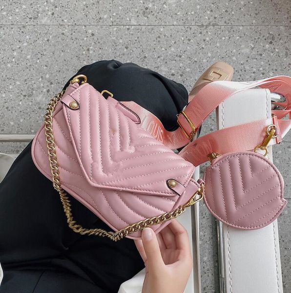 

paris designer women messenger bags gold chain letter webbing shoulder straps underarm shoulder bag corssbody famous brand womens handbag wi
