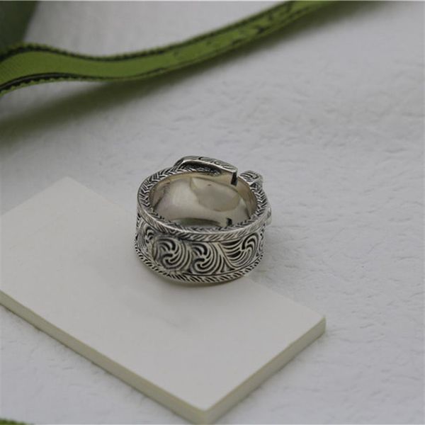 

new fashion man ancient pattern silver-plated interlocking letters hollow carved vine pattern belt buckle ring supply nrj302n