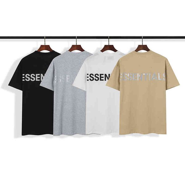 

men's t-shirts summer fashion brand fog men's reflective stamping letter loose round neck t-shirt oq23, White;black