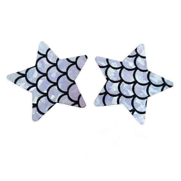 

nxy breast pad ultra thin fish scale colors chest sticker 50 pairs breast pasties nipple cover disposable invisible bra adhesive 220610
