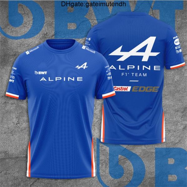 

men's t-shirt formula championship new f1 jersey alpine team racing short sleeve for renault fans, White;black