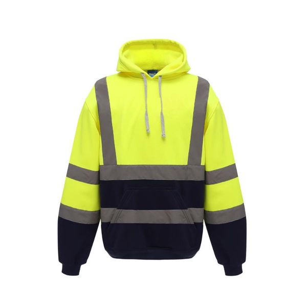 Felpe con cappuccio da uomo Felpe da uomo Abbigliamento da lavoro Giacca da lavoro ad alta visibilità Cappotto Felpa da uomo riflettente di sicurezza Abbigliamento con cappuccio Giacche invernali