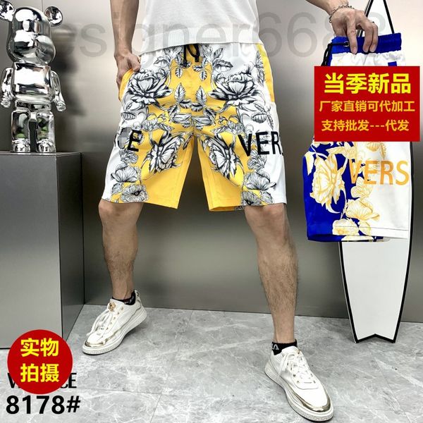 

men's pants designer fan family's summer casual shorts men's fashion brand wear thin ice silk pants 29zy, Black