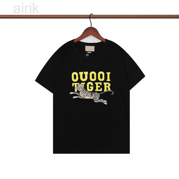 

men's t-shirts new fashion designer animal tiger print t shirts mens women casual streetwear t-shirts high street crew neck cotton tees, White;black