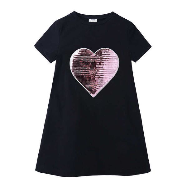 

sequin love children girls dress cotton short sleeve dresses for summer girl clothing o-neck birthday, Red;yellow