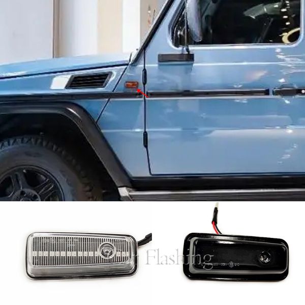 

1 set led dynamic side marker repeater light for mercedes benz g class w463 w461 g500 g550 g55 g63 g65 1986-2002 turn signal