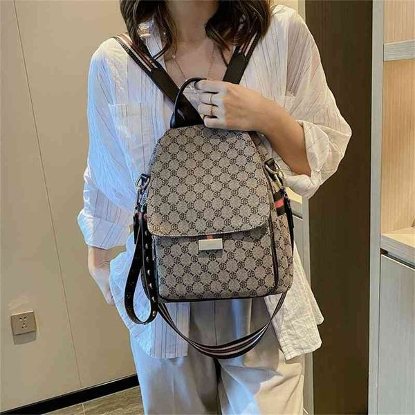 

purse autumn personalized styledesigner large capacitydesigner classic pattern grid printing backpack