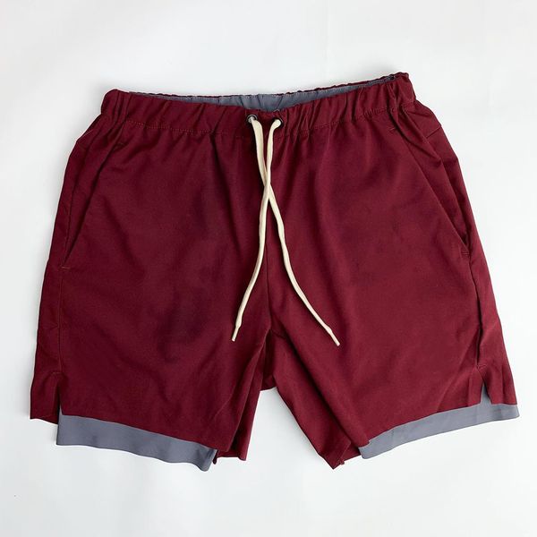 

men shorts workout short pants sweatpants 2 in 1 mesh jogging ice silk sportswear, White;black
