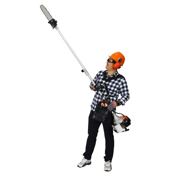

grass trimmer and brush cutter 4 in 1 multi-functional trimming tool 33cc 2-cycle garden system with gas pole saw hedge trimmer