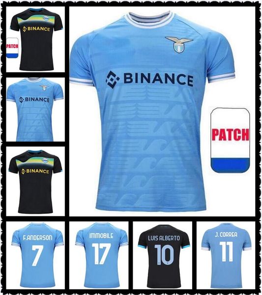 

22 23 lazio soccer jerseys home away third 2022 2023 f. anderson j.correa football shirt luis alberto immobile sergej lazzari zaccagni men k, Black;yellow