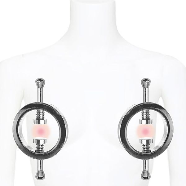 camaTech Metall-Nippelklemmen für Frauen, Folterspiele, Brustklammern, verstellbare Schraube, weiblicher Nippelstimulator, BDSM, Spiele für Erwachsene