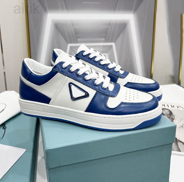 

man woman downtown leather sneakers sporty shoes white black blue red casual shoe rubber sole trainer basket sneaker size 35-45