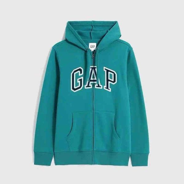 

factory outlet brand hoodie 100% cotton gap sweater women's 2021 new fashion ins spring and autumn student cardigan hooded couple coat, Black