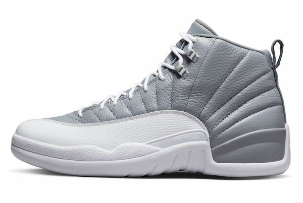 

2022 authentic 12 stealth shoes white cool grey real carbon fiber men women outdoor sports sneakers with original box ct8013-015