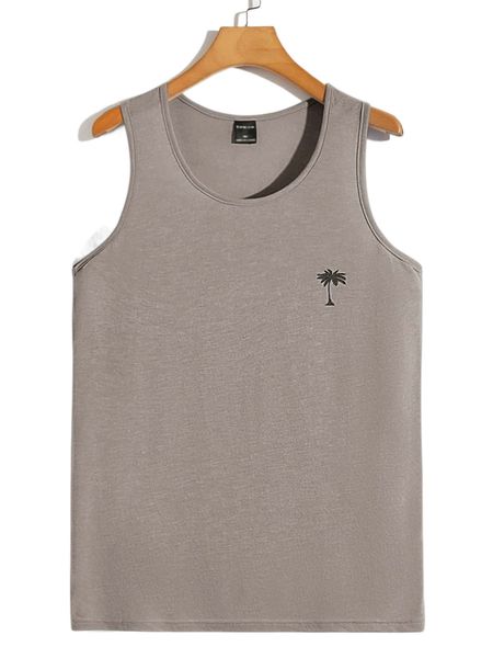 

men palm tree print tank j7xe#, White;black