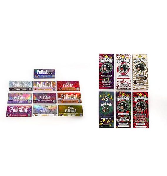 

polkadot one up chocolate bar box magic mushrooms 4g 4 g polka dot chocolate bars packaging packing boxes 14 flavors oneup
