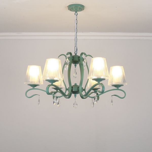 

nordic crystal chandeliers personality modern green living room lamp creative restaurant chandeliers lighting simple bedroom home decor maca