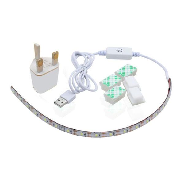 LED-Streifen, Nähmaschine, flexibel, Neon, 5 V, USB, Eisband, kalt, 30 cm, industrielle Arbeitslichter mit Touch-Schalter
