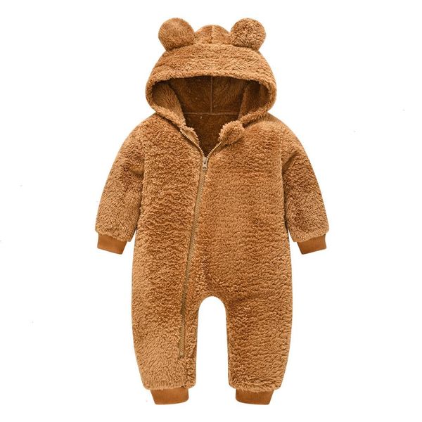 

winter autumn infant cartoon bear rompers for baby costume boys jumpsuit overall girls romper cotton hooded clothes 0-4y, Blue