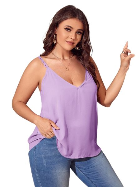 

plus guipure lace shoulder straps cami n7k6#, Black