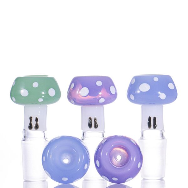 Forma de cogumelo outros acessórios para fumar 14mm 19mm tigelas de vidro juntas masculinas para cachimbo de água de vidro cachimbo de água