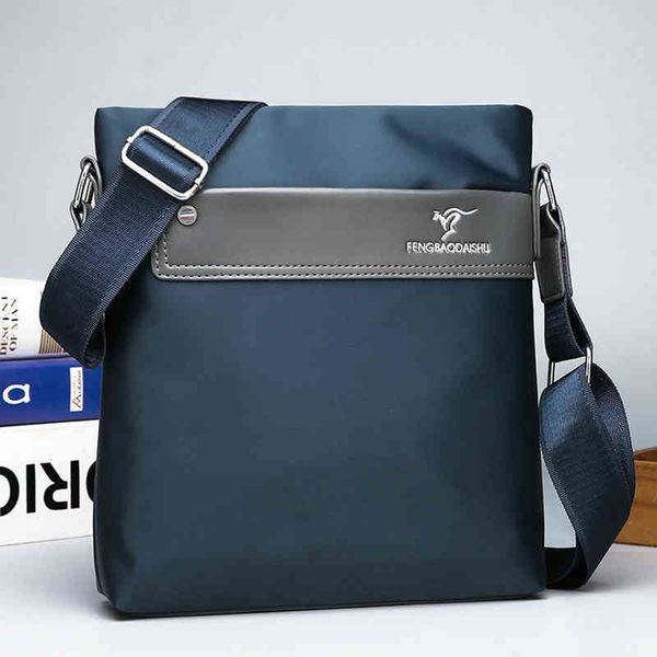 

handbags bags feng bao kangaroo men's oxford cloth backpack business single shoulder leisure messenger korean fashion, Black;red