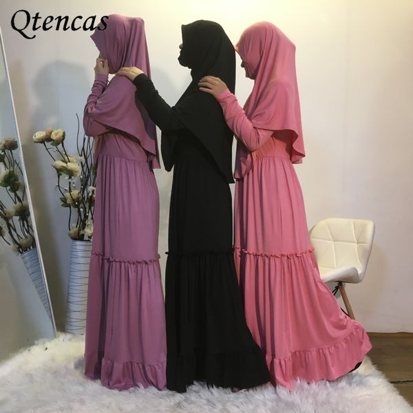 

eid mubarak dubai abaya turkey muslim prayer hijab dress set moroccan kaftan caftan marocain islamic clothing vestido musulmanes, Red