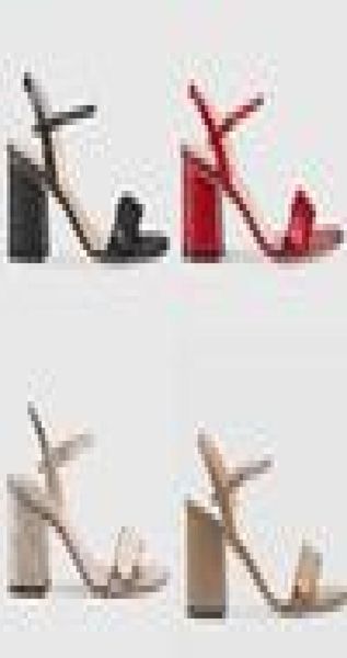 

designer sandals leather high heel sandal women039s shoes summer office wedding button open toe decoration nightclub dance, Black