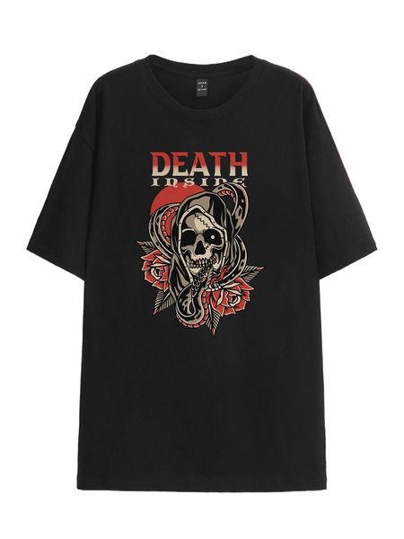 

x afdhal studio skull & letter graphic tee y5xp#, White