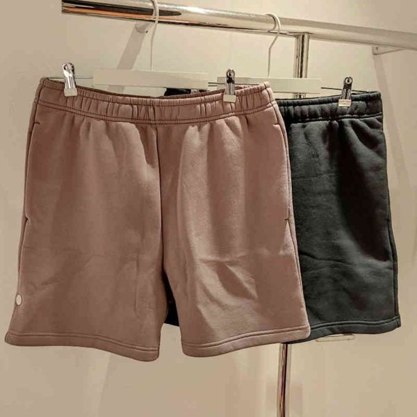 

swedish minority acne elastic waist casual fleece shorts 2022 spring and summer new loose sports men's women's solid pants, White;black