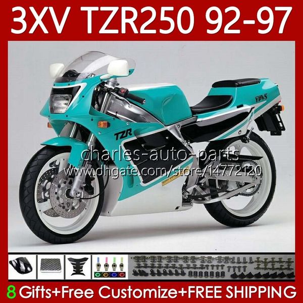 YAMAHA TZR 250 TZR250R RR TZR-250 TZR250R için Aireler Glossy Cyan 92 93 94 95 96 97 Vücut 117No.53 YPVS 3XV TZR250-R 1992 1993 1994 1995 1996 1997 TZR250RR 92-97 Karoseri