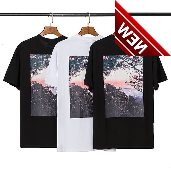 

50% off discount trend fog new s sunset printing cotton lovers t high street casual round neck short sleeve men's and women's t-sh, White;black