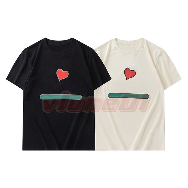 

mens summer short sleeve t shirt womens casual tees couples heart print clothes asian size s-2xl, White;black