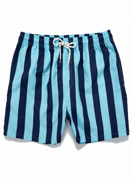 

romwe guys striped drawstring shorts 87iy#, White;black