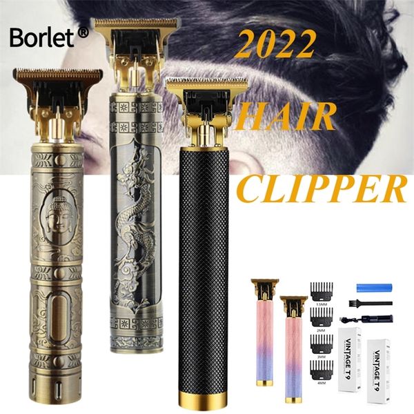 

t9 electric hair clipper trimmer for men rechargeable shaver beard barber cutting machine cut 220708