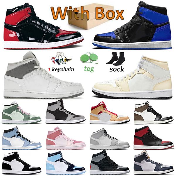 

1 1s basketball shoes jumpman designer women sneakers dark marina blue bred patent coconut milk men trainers paris white banned surfaces reb