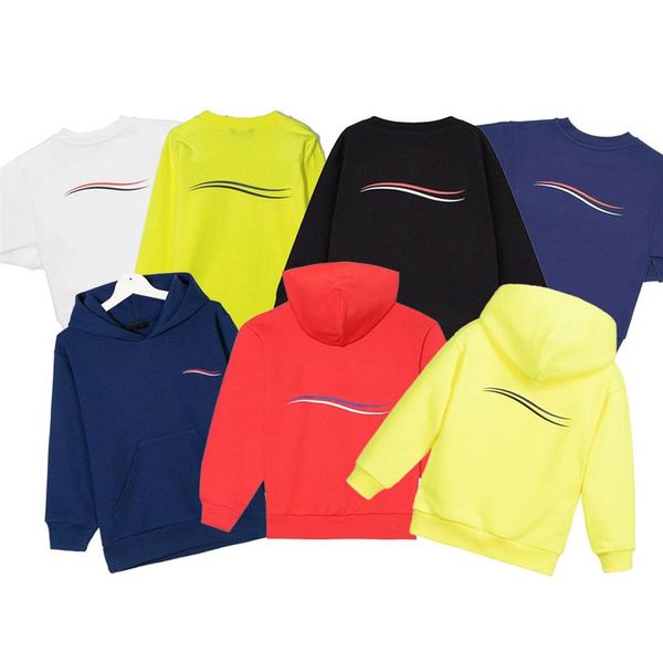 

kids sweatshirts boys girls hoodies loose fashion letter wave printed streetwear hiphop pullover children casual sweatshirt b2528, Black