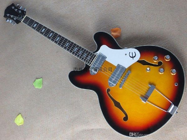 

shipping new 335 empty heart jazz sunset color vs genuine steel p90 pickups electric guitar @8